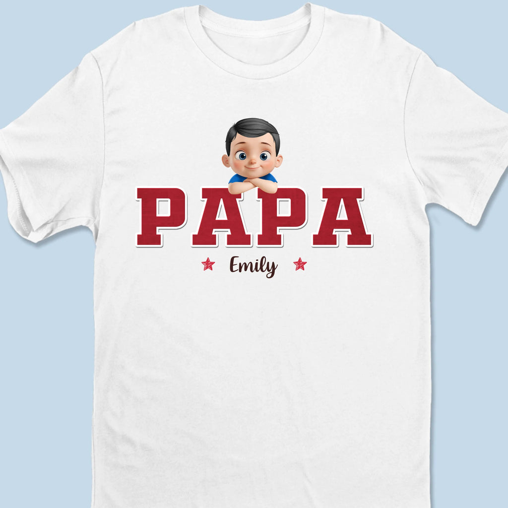 Proud To Be Their Papa - Family Personalized Custom Unisex T-shirt, Premium T-shirt, Hoodie -  Father's Day, Gift For Dad, Grandpa