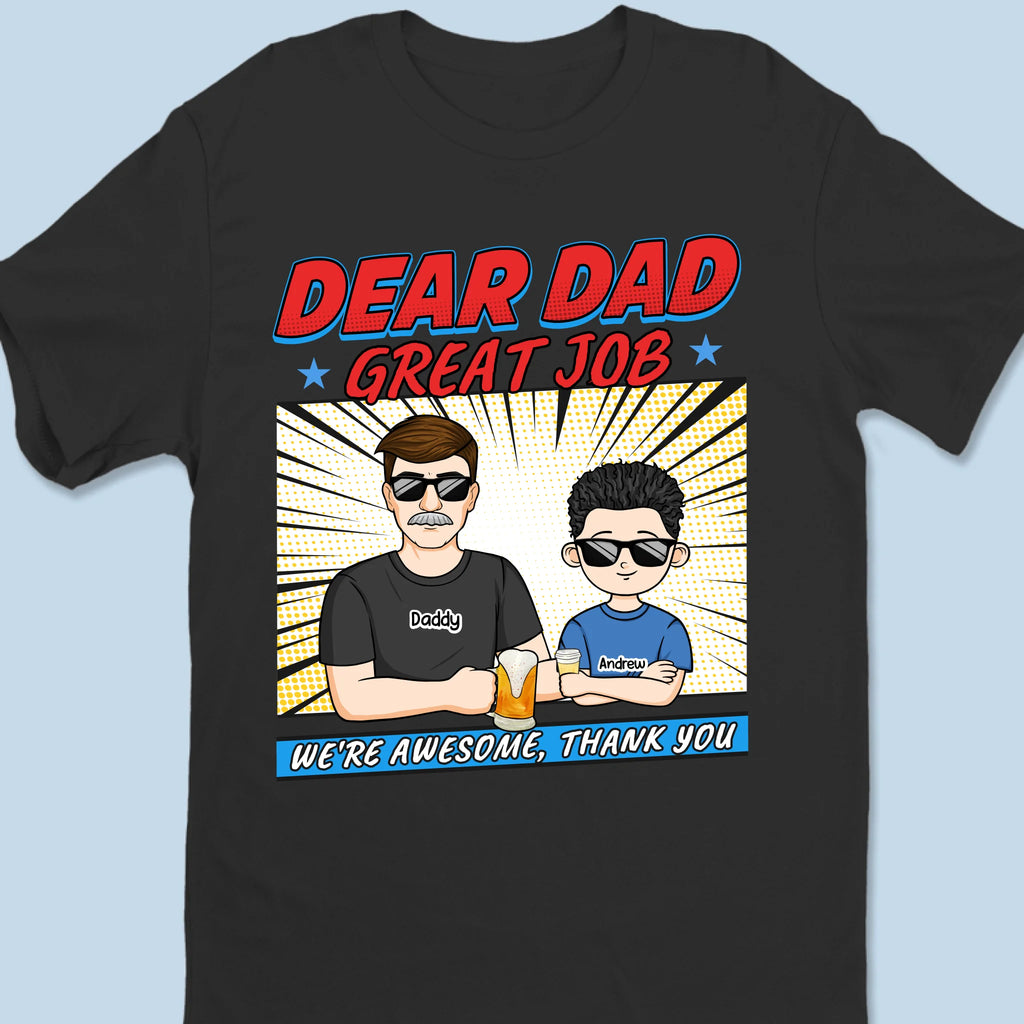 Cheers To You, Dad - Family Personalized Custom Unisex T-shirt, Premium T-shirt, Hoodie - Father's Day, Gift For Dad, Grandpa