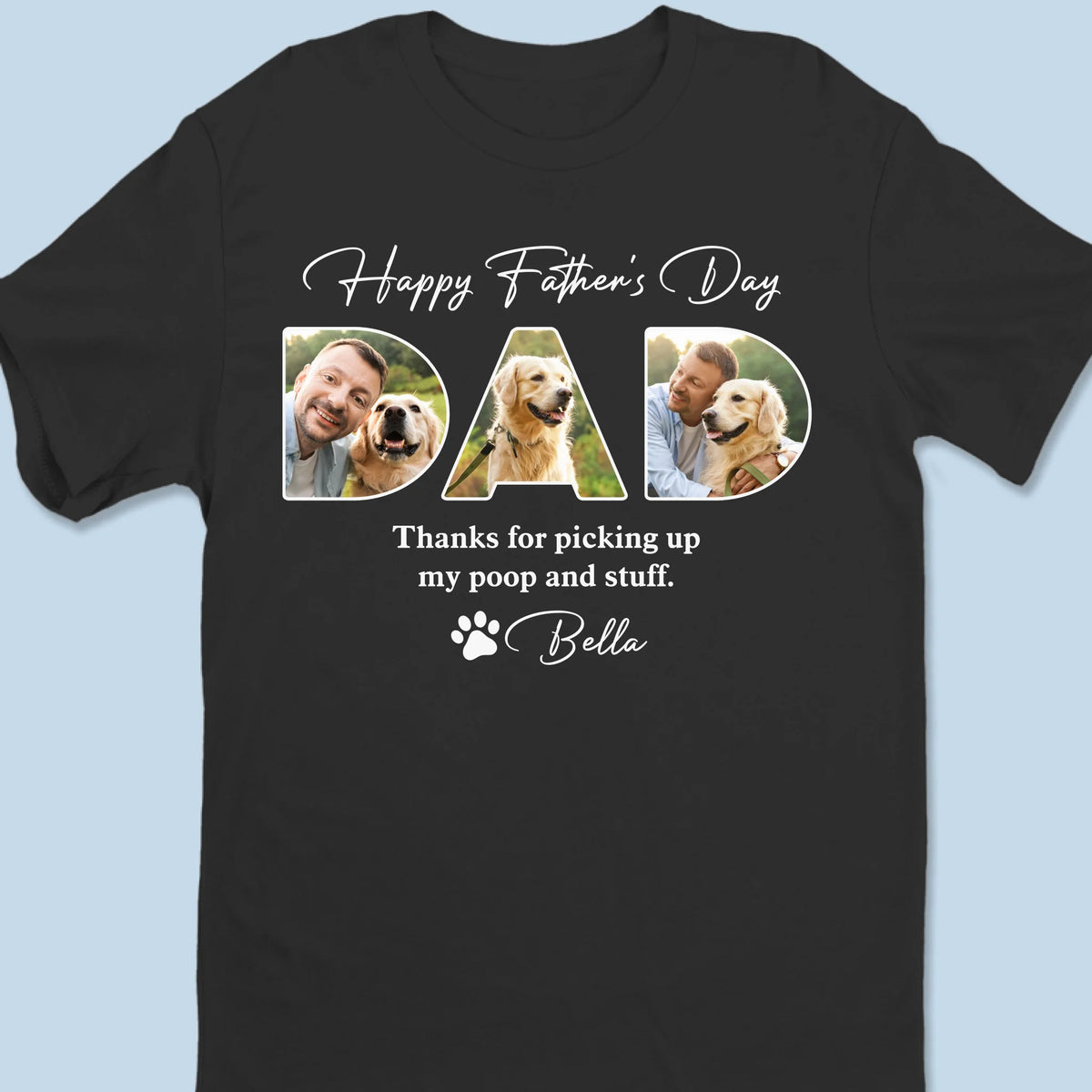 Custom Photo My Hero With A Leash - Dog Personalized Custom Unisex T-shirt, Premium T-shirt, Hoodie - Father's Day, Gift For Pet Owners, Pet Lovers