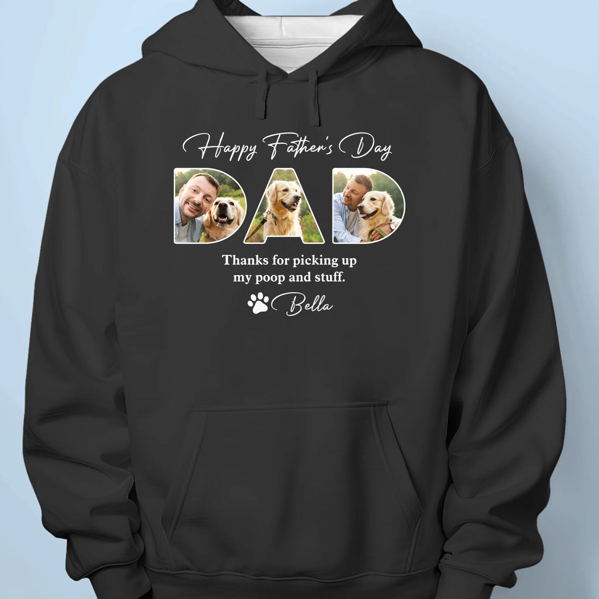 Custom Photo My Hero With A Leash - Dog Personalized Custom Unisex T-shirt, Premium T-shirt, Hoodie - Father's Day, Gift For Pet Owners, Pet Lovers