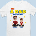 Just A Dad Doing His Best - Family Personalized Custom Unisex T-shirt, Premium T-shirt, Hoodie -  Father's Day, Gift For Dad, Grandpa