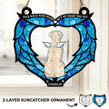 The Leash Is Empty, But My Heart Is Full - Memorial Personalized Window Hanging Suncatcher Ornament - Sympathy Gift For Pet Owners, Pet Lovers