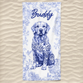 Hello Sunshine - Dog Personalized Custom Beach Towel - Summer Vacation Gift, Birthday Pool Party Gift For Pet Owners, Pet Lovers