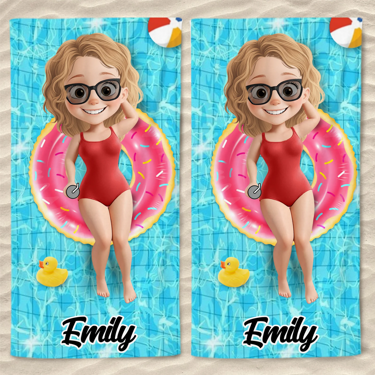 Paradise Found - Bestie Personalized Custom Beach Towel - Summer Vacation Gift, Birthday Pool Party Gift For Best Friends, BFF, Sisters