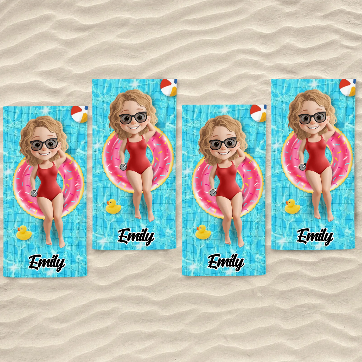 Paradise Found - Bestie Personalized Custom Beach Towel - Summer Vacation Gift, Birthday Pool Party Gift For Best Friends, BFF, Sisters