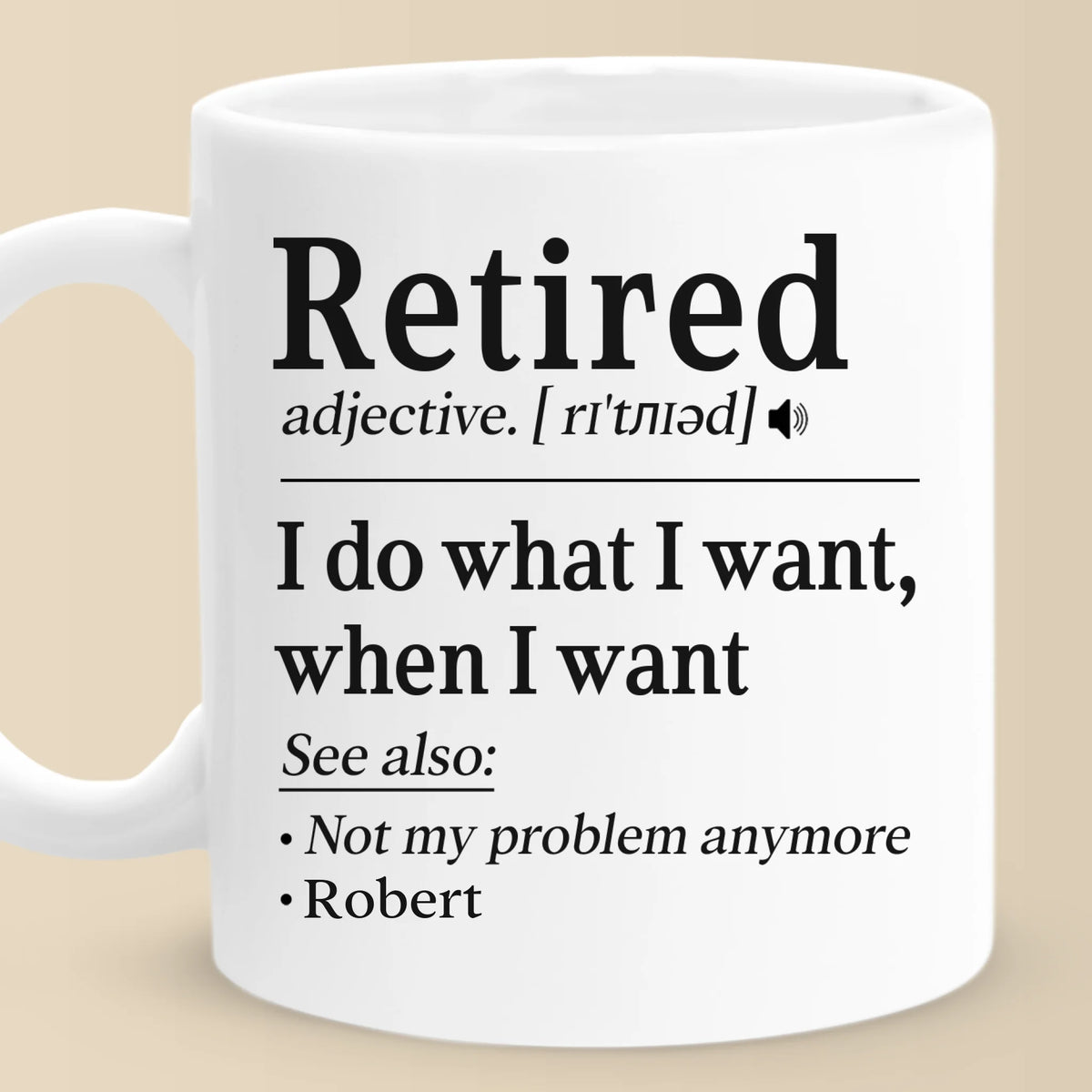 Not My Problem Anymore - Coworker Personalized Custom Mug - Appreciation, Retirement Gift For Coworkers, Work Friends, Colleagues