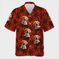Custom Photo Paws And Palm Trees - Dog & Cat Personalized Custom Unisex Tropical Hawaiian Aloha Shirt - Summer Vacation Gift, Gift For Pet Owners, Pet Lovers