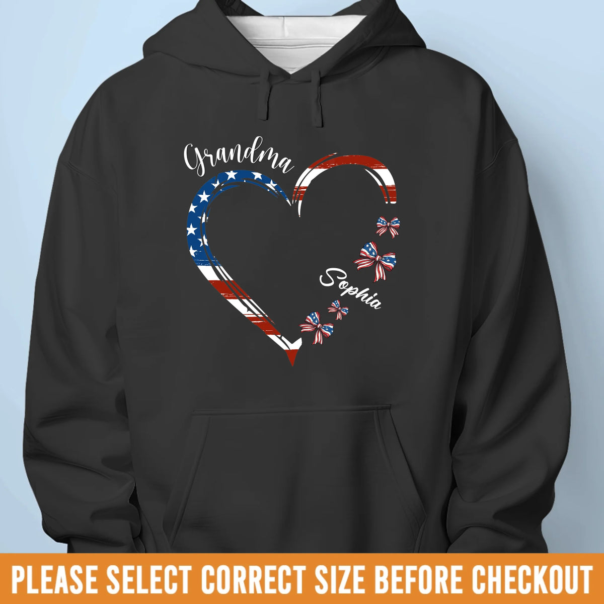 My Heart Belongs To These Little Patriots - Family Personalized Custom Unisex T-shirt, Premium T-shirt, Hoodie - 4th Of July, Gift For Mom, Grandma