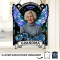 Custom Photo Heaven Gained A Piece Of My Heart - Memorial Personalized Window Hanging Suncatcher Ornament - Sympathy Gift For Family Members