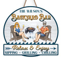 Patio Life Is Best Life - Couple Personalized Custom Home Decor Wood Sign - Gift For Husband Wife, Anniversary