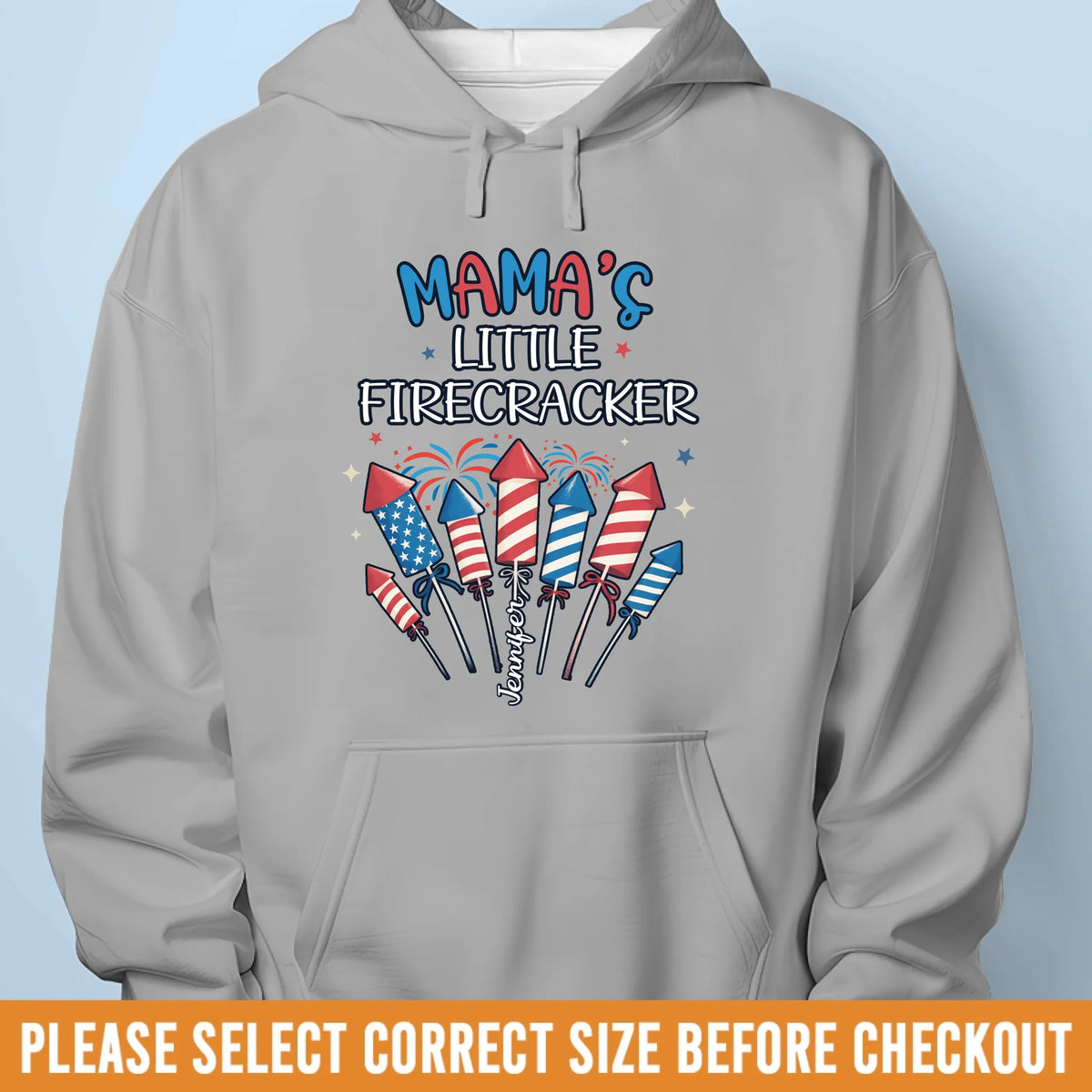 Little Firecracker Vibes - Family Personalized Custom Unisex T-shirt, Premium T-shirt, Hoodie - 4th Of July, Gift For Mom, Grandma