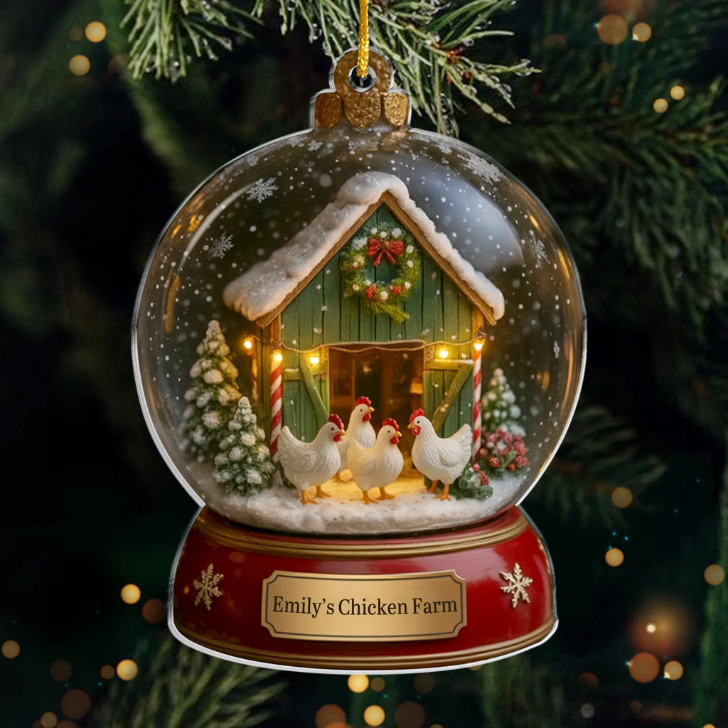 Custom Acrylic Ornament - Personalized Christmas Birthday Gifts For Women, Men - Winter Wonder Henland