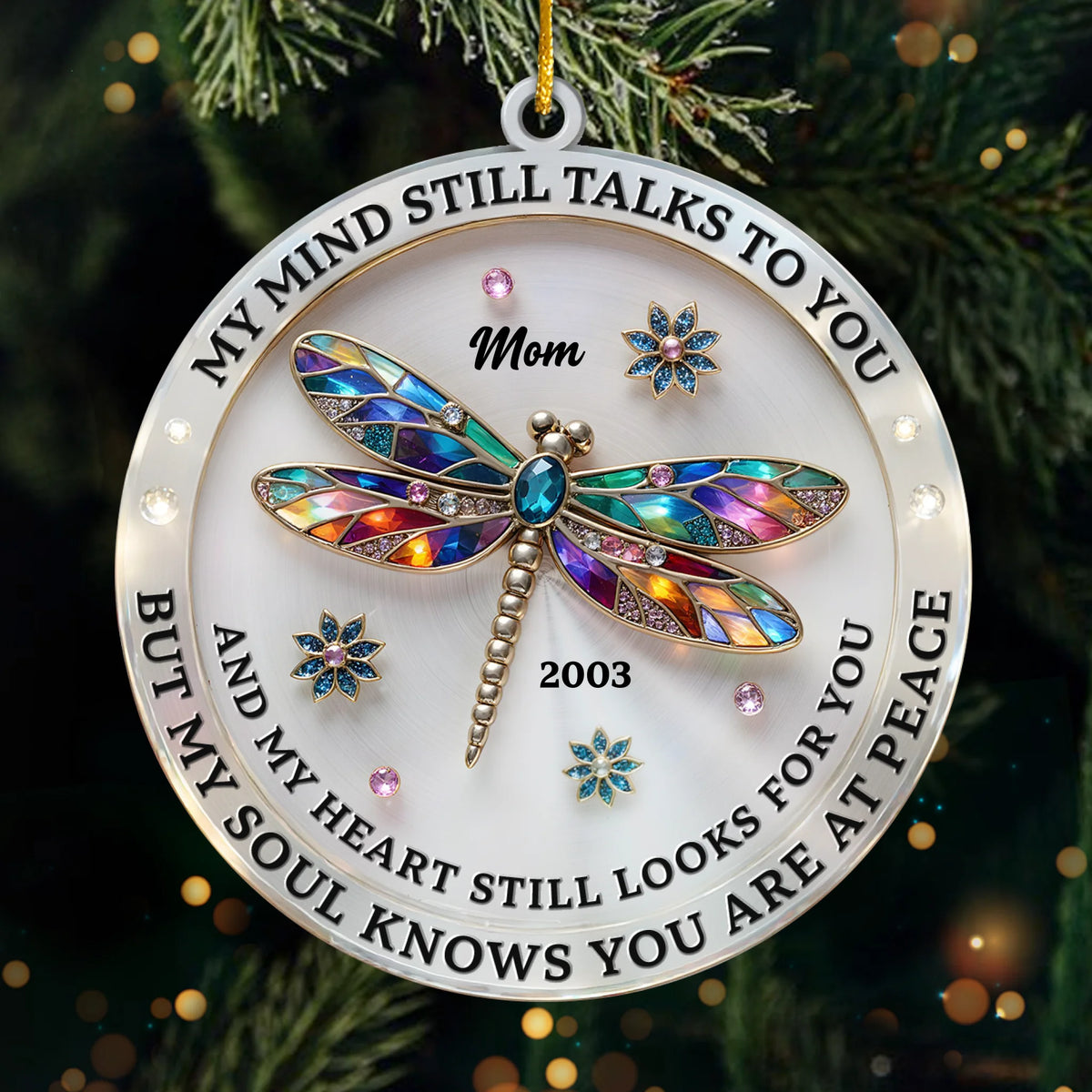 Custom Acrylic Ornament - Personalized Memorial Sympathy Gifts For Loss Of Mom, Dad - My Heart Still Looks For You