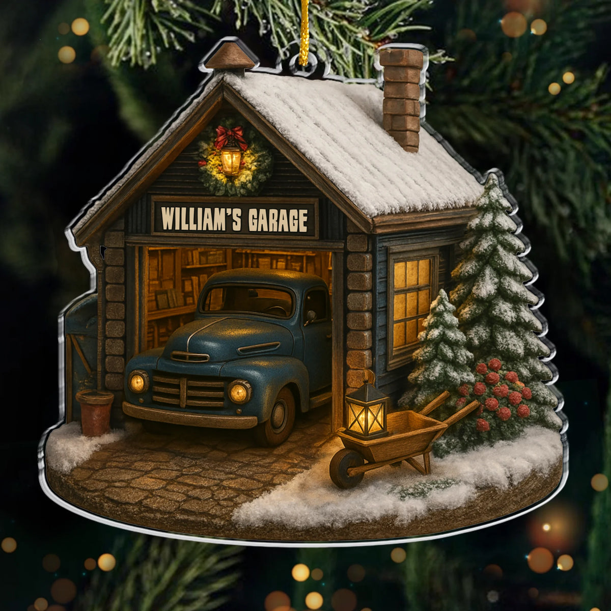 Custom Acrylic Ornament - Personalized Christmas Birthday Gifts For Men - Drive Safe And Stay True To You