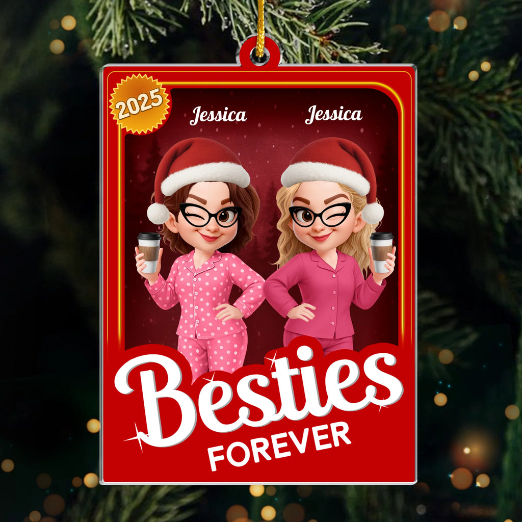 Custom Acrylic Ornament - Personalized Christmas Best Friend Birthday Gifts For Women, Besties, Sisters, BFF - Always Together, No Matter What
