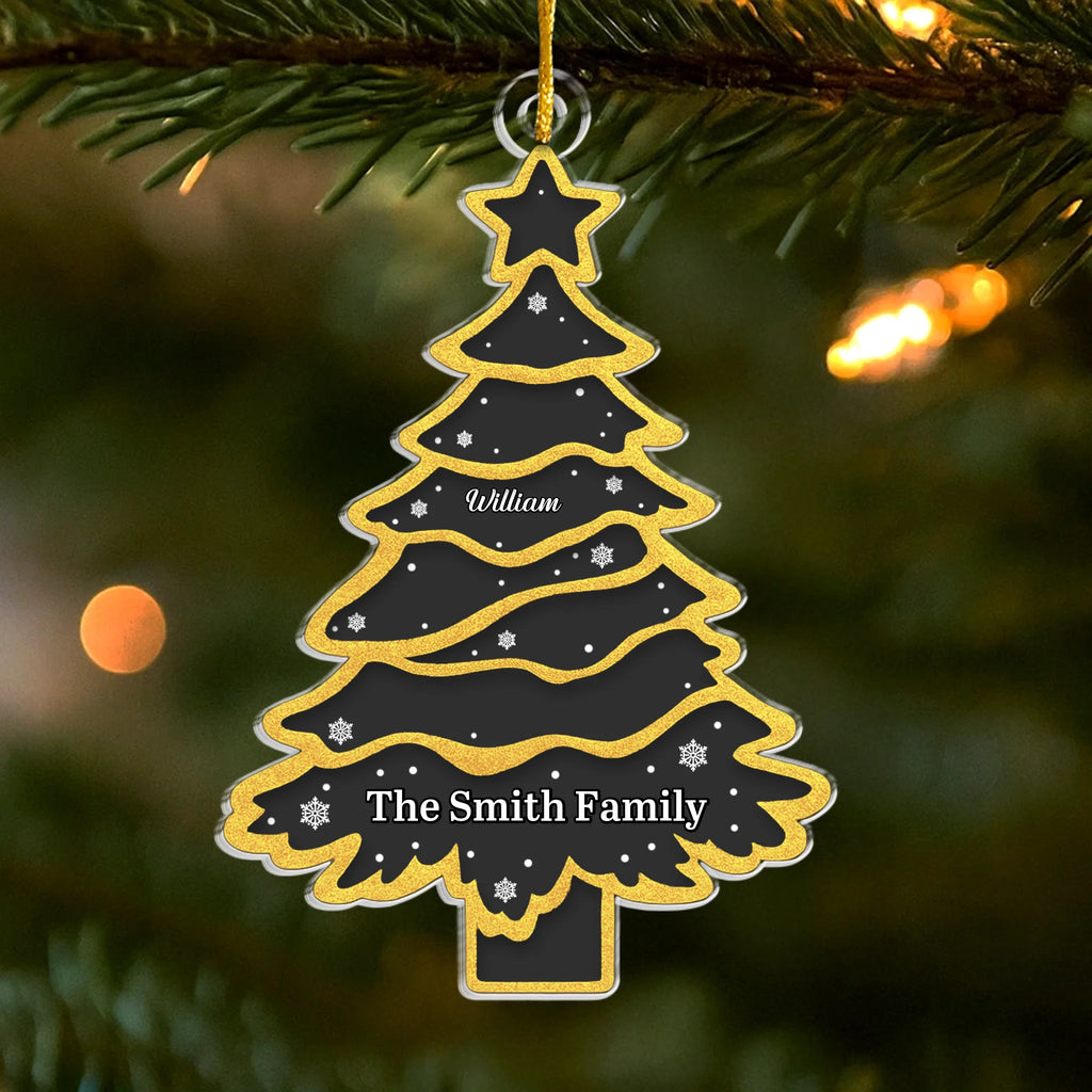Custom Acrylic Ornament - Personalized Christmas Tree Ornament - Gift For Family, Bestie