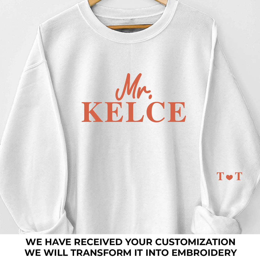 Custom Embroidered Sweatshirt - Personalized Anniversary Wedding Gifts For Husband And Wife, Him And Her - Warmth For Two Hearts