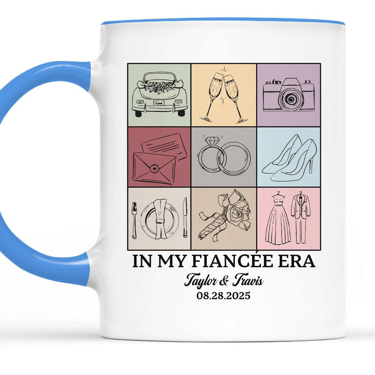 Custom Accent Mug - Personalized Anniversary Wedding Gifts For Husband And Wife, Him And Her - From Enchanted Moments To Forever After