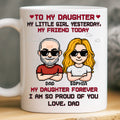 Custom Mug - Personalized Birthday Gifts For Dad, Daughter - Like Father Like Daughter