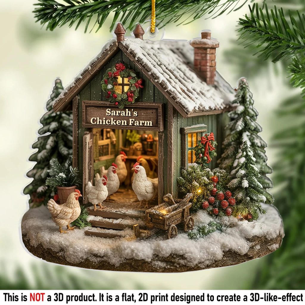 Custom Acrylic Ornament - Personalized Christmas Birthday Gifts For Men, Women - Chicka Chicka Boom Boom
