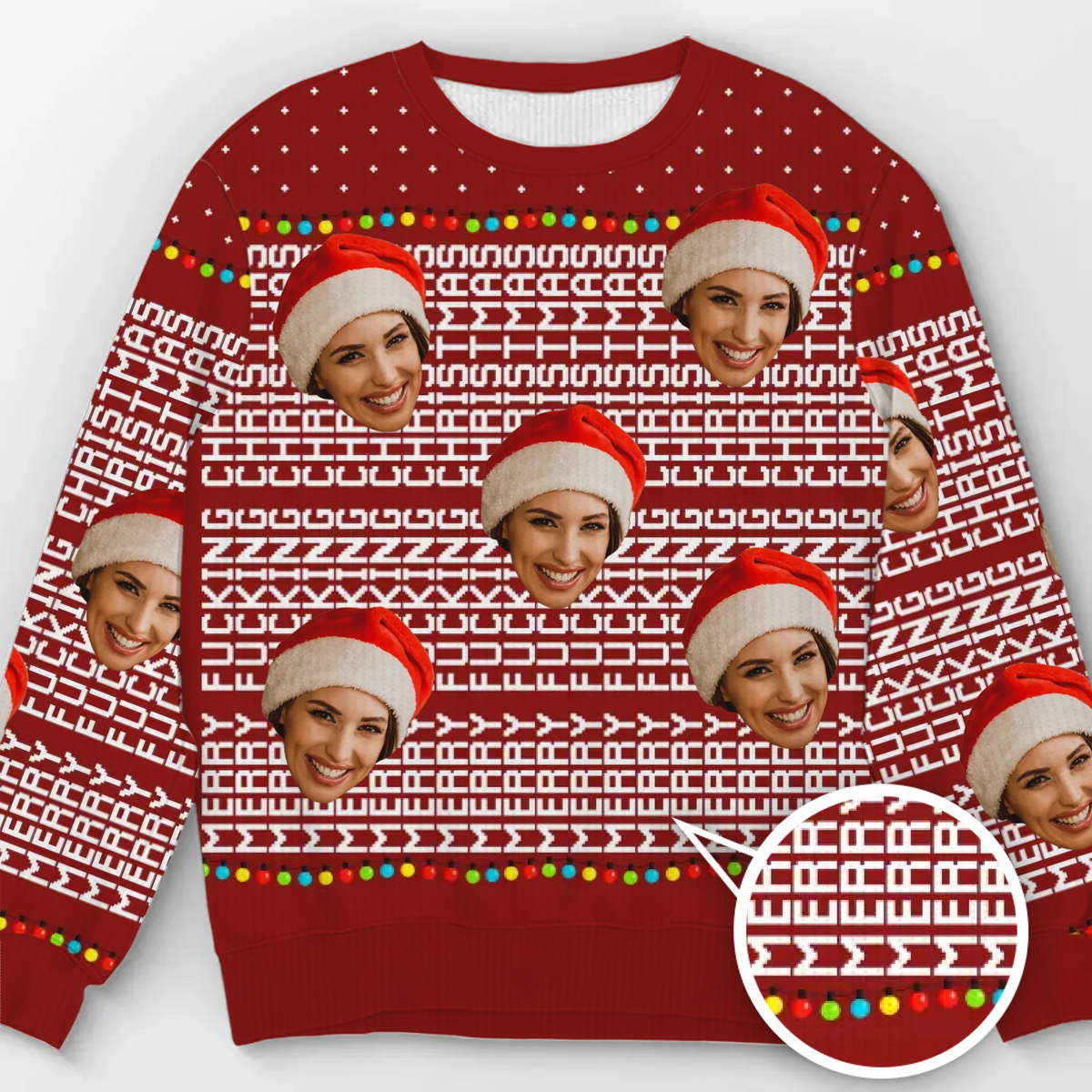 Custom Photo Unisex Ugly Sweatshirt - Personalized Christmas Birthday Gifts For Besties, Sisters, BFF, Family, Yourself - Merry, Bright, and Totally You