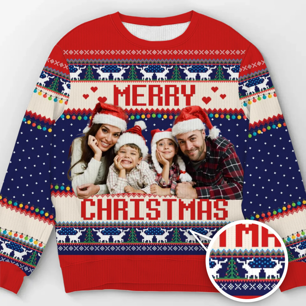 Custom Photo Unisex Ugly Sweatshirt - Personalized Christmas Birthday Gifts For Mom, Dad, Kids - Where Memories Become Warmer
