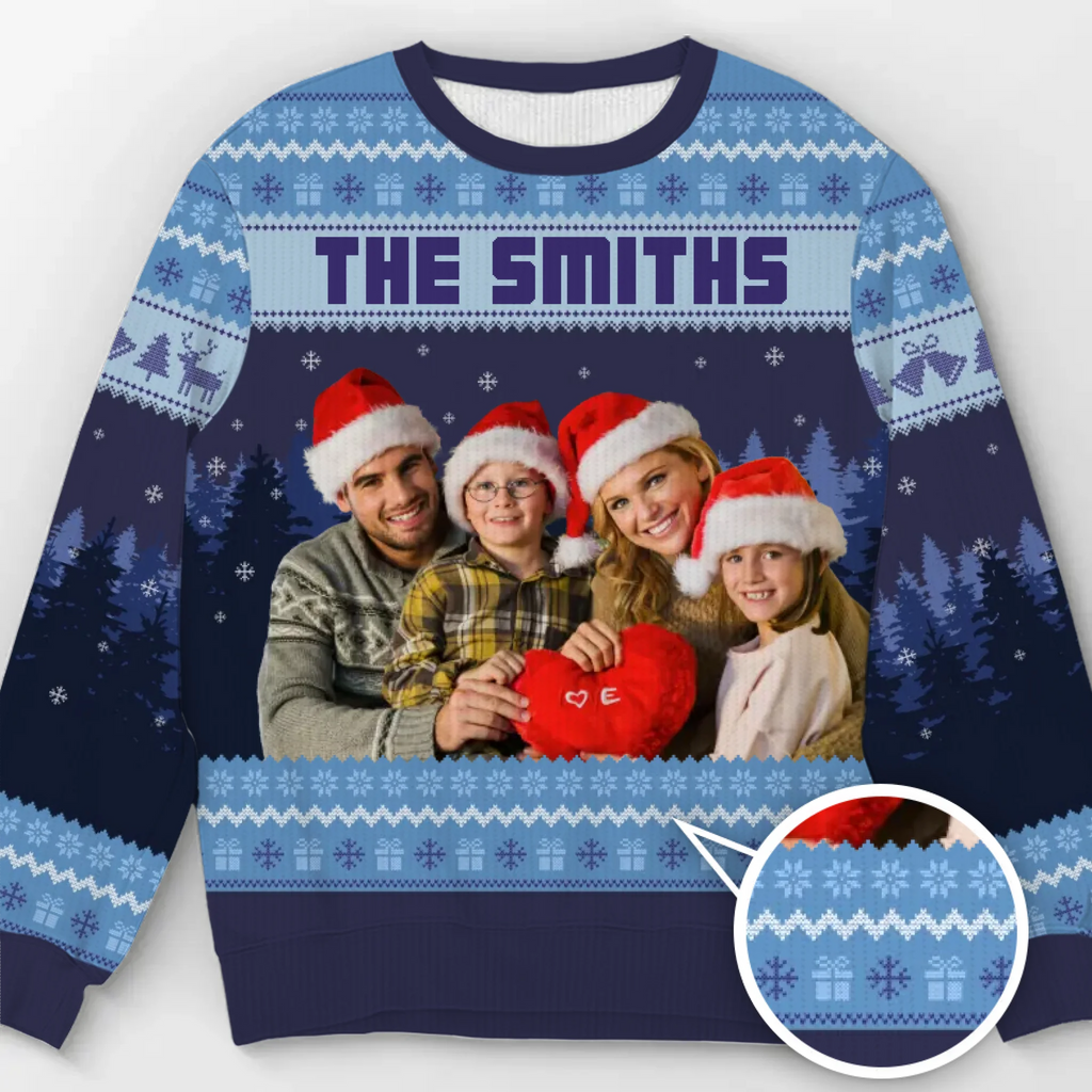 Custom Photo Unisex Ugly Sweatshirt - Personalized Christmas Birthday Gifts For Mom, Dad, Kids - Family Fun, Holiday Done