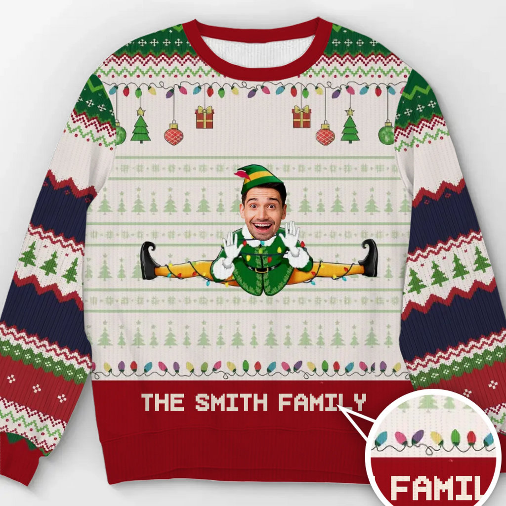 Custom Photo Unisex Ugly Sweatshirt - Personalized Christmas Birthday Gifts For Mom, Dad, Kids - Sleigh The Holidays In Style