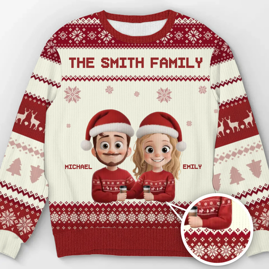Custom Unisex Ugly Sweatshirt - Personalized Christmas Birthday Gifts For Mom, Dad, Kids - From Home To Home