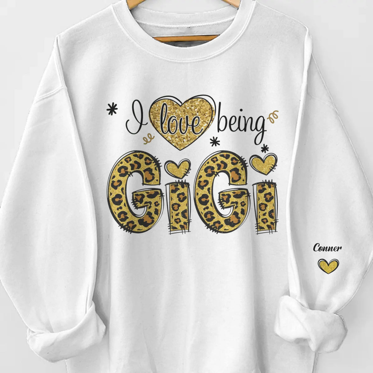 Custom Unisex Sweatshirt, Hoodie With Design On Sleeve - Personalized Halloween Birthday Gifts For Mom, Grandma - Built On Love, Worn With Pride
