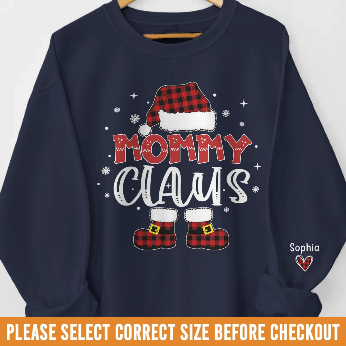 Custom Unisex Sweatshirt, Hoodie With Design On Sleeve - Personalized Christmas Birthday Gifts For Mom, Grandma - Merry Moments, Made With Family