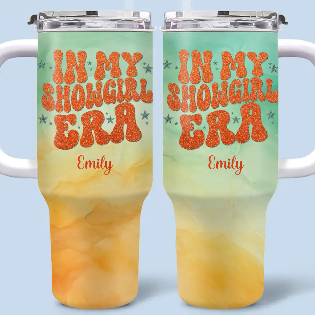 Custom 40 Oz Stainless Steel Tumbler With Handle  - Personalized Birthday Gifts For Besties, Sisters, BFF, Family, Yourself - Wear Your Passion, Shine Your Story