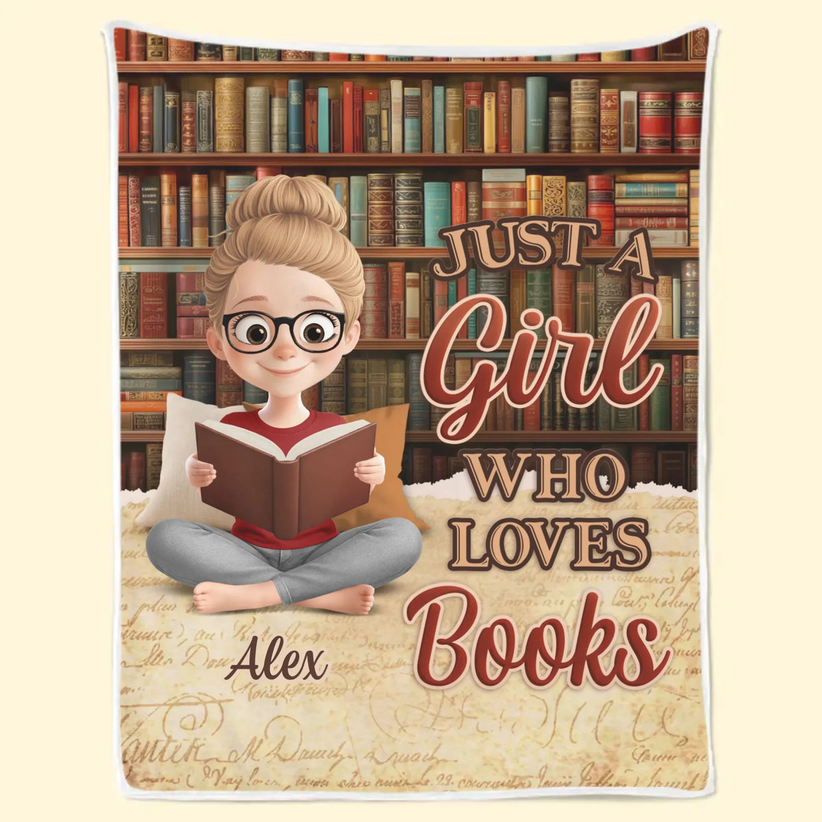 Custom Blanket - Personalized Bookish Gifts For Book Lovers, Bookworms, Readers - Book Blanket Bliss