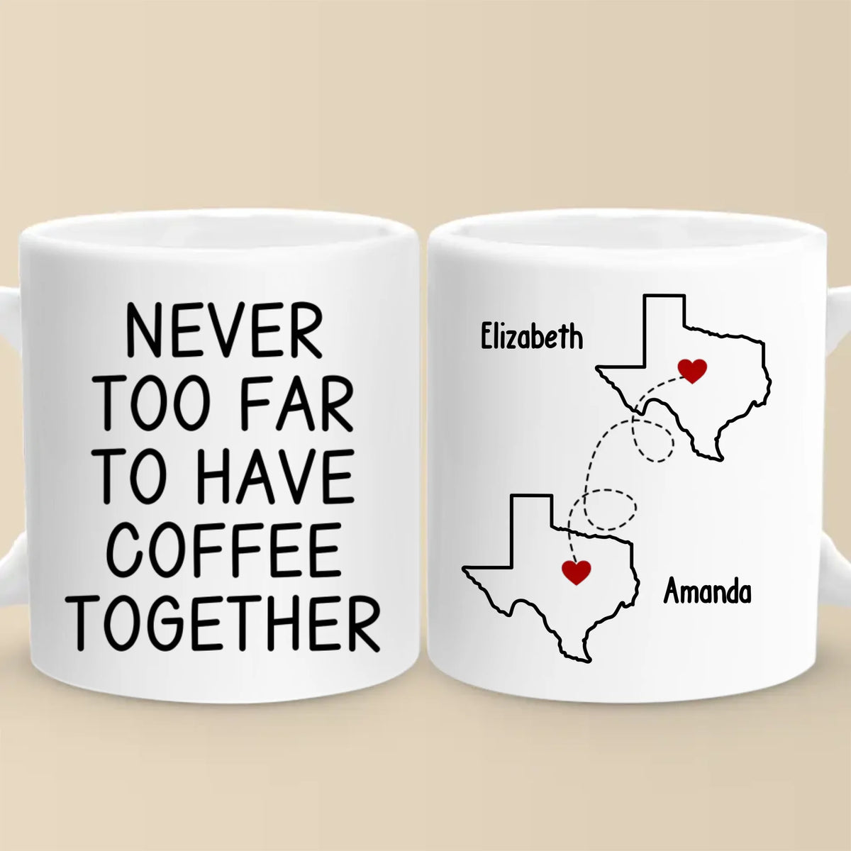 Long Distance Cherishing Moments With My Besties This Holiday - Bestie Personalized Custom Mug - Christmas Gift For Best Friends, BFF, Sisters
