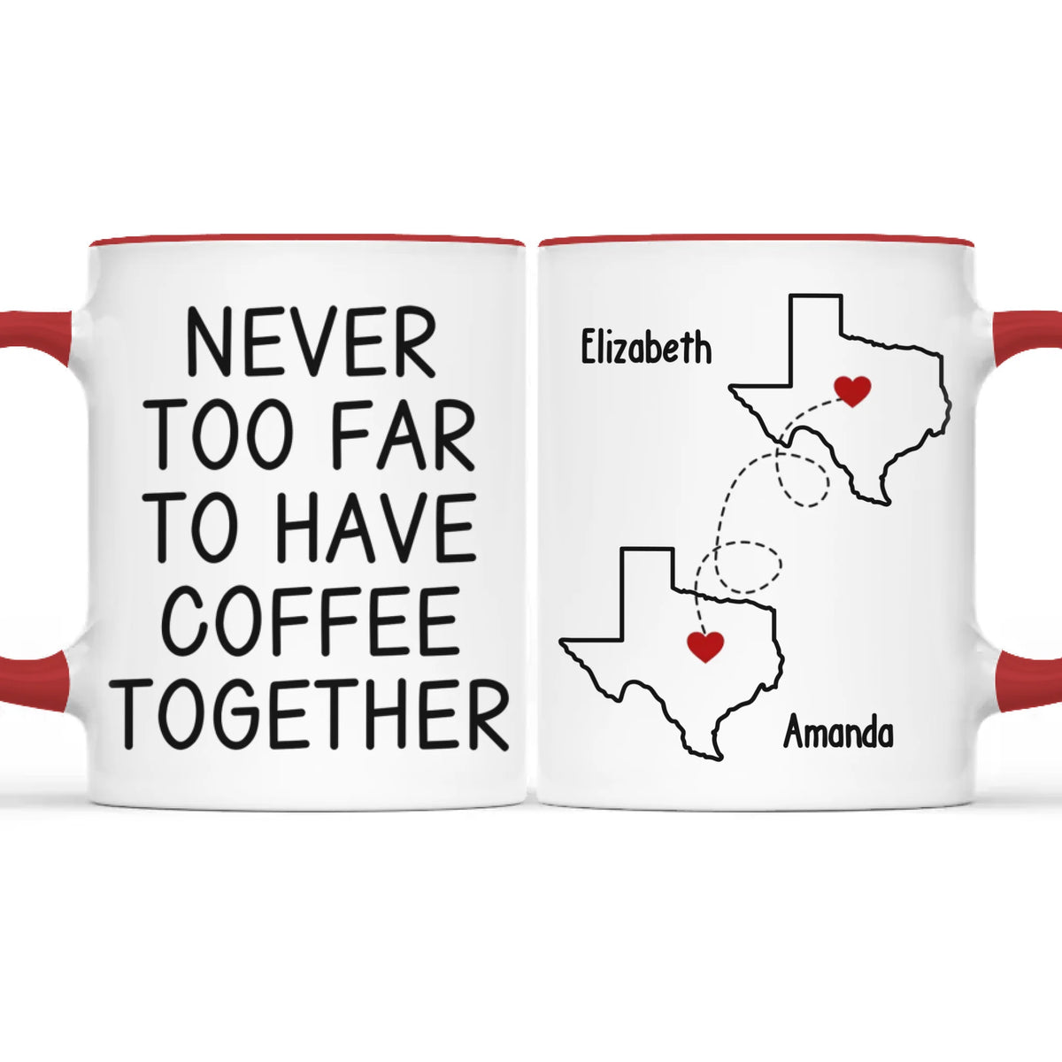 Long Distance Cherishing Moments With My Besties This Holiday - Bestie Personalized Custom Mug - Christmas Gift For Best Friends, BFF, Sisters