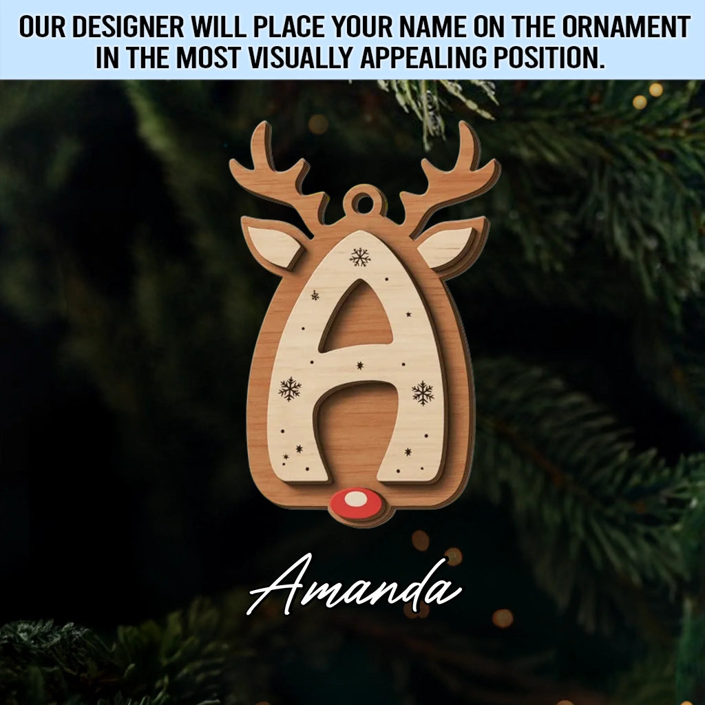Custom Double Layer Wooden Ornament - Personalized Christmas Birthday Gifts For Mom, Dad, Kids - Letters of Joy Memories of Love