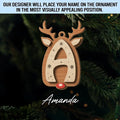 Custom Double Layer Wooden Ornament - Personalized Christmas Birthday Gifts For Mom, Dad, Kids - Letters of Joy Memories of Love