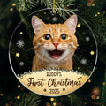 Custom Photo Pawsitively Grateful For The Joy My Pet Brings This Christmas - Dog & Cat Personalized Custom Ornament - Acrylic Custom Shaped - Christmas Gift For Pet Owners, Pet Lovers