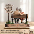 Together Is My Favorite Place To Be - Couple Personalized Custom Shaped 2-Layered Wooden Plaque With Flat Stand - House Warming Gift For Husband Wife, Anniversary