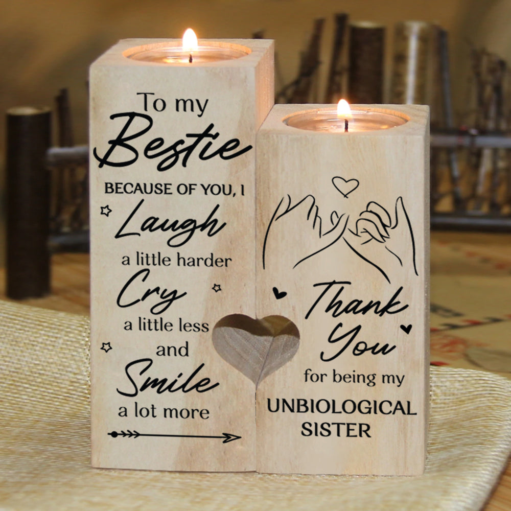 To My Bestie - Smile a lot more - Candle Holder.