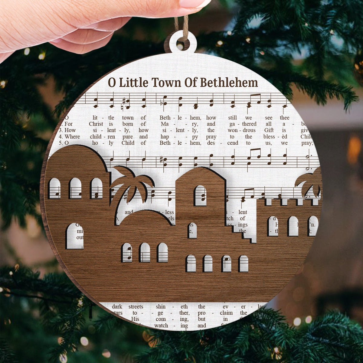 Wood Ornament - Christmas Christian Gifts For All Believers, Jesus Lovers - All Ye Faithful