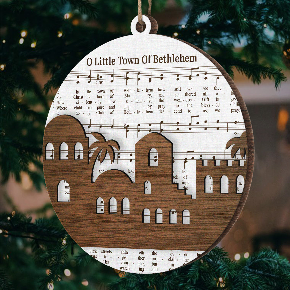 Wood Ornament - Christmas Christian Gifts For All Believers, Jesus Lovers - All Ye Faithful