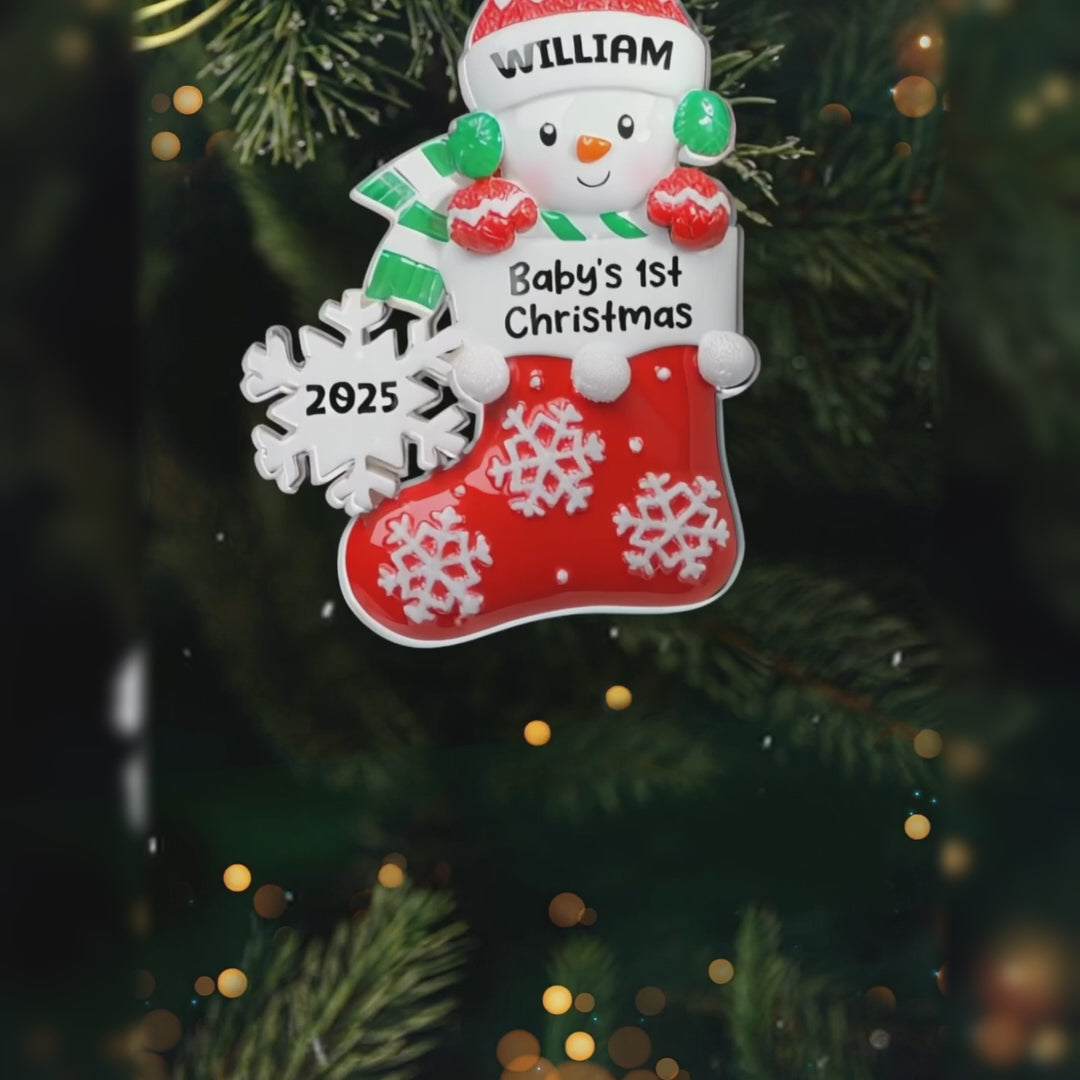 Custom Acrylic Ornament - Personalized Christmas Baby Shower, Gender Reveal Gifts For New Moms, New Dads, New Parents - Santa’s Little Miracle