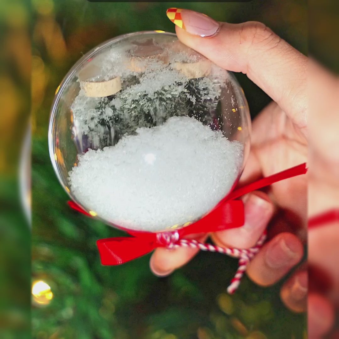 Custom Photo 3D Acrylic Ball Ornament - Personalized Christmas Birthday Gifts For Mom, Dad, Kids - Together Is Our Favorite Place